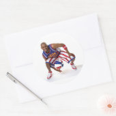 Roller zwischen den Beinen Runder Aufkleber (Umschlag)