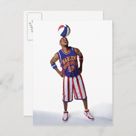 Rollerball auf Kopf Postkarte (Vorne/Hinten)