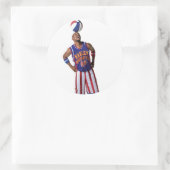 Rollerball auf Kopf Runder Aufkleber (Tasche)