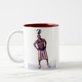 Rollerballdrehbeschleunigung auf Kopf Zweifarbige Tasse (Links)