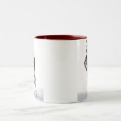 Rollerballdrehbeschleunigung auf Kopf Zweifarbige Tasse (Mittel)