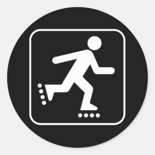 Rollerblade-Symbol-Aufkleber Runder Aufkleber