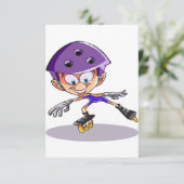 Rollerblader Einladungen (Stehend Vorderseite)