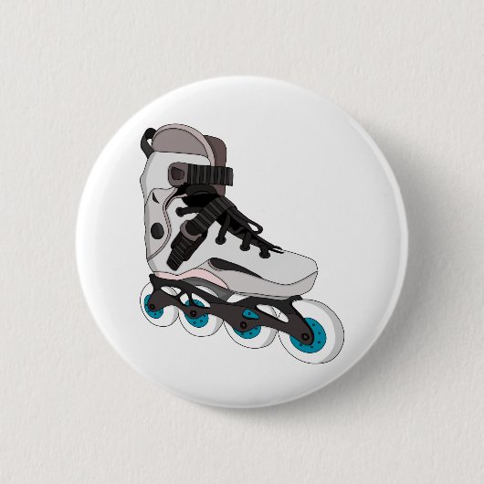 Rollerblades Rollerskate Inline Skate Art Button (Vorderseite)