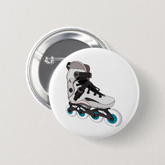 Rollerblades Rollerskate Inline Skate Art Button (Vorne & Hinten)