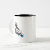 Rollerblades Rollerskate Inline Skate Art Zweifarbige Tasse (Vorderseite Links)