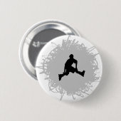 Rollerblading Gekritzel-Art Button (Vorne & Hinten)