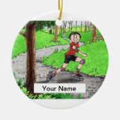 Rollerblading Keramik Ornament (Vorne)