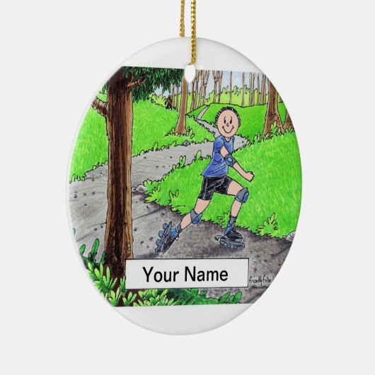 Rollerblading Keramik Ornament (Rechts)