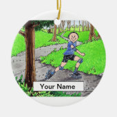 Rollerblading Keramik Ornament (Vorne)