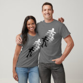 Rollerblading sechs mal Farbverlauf T-Shirt (Unisex)