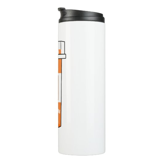 Rollerblase ist mein Medikament Thermosbecher (Nach rechts gedreht)