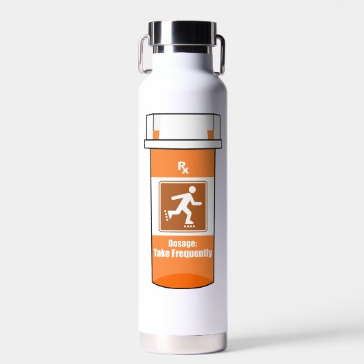 Rollerblase ist mein Medikament Trinkflasche (Vorne)