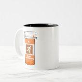 Rollerblase ist mein Medikament Zweifarbige Tasse (Vorderseite Links)