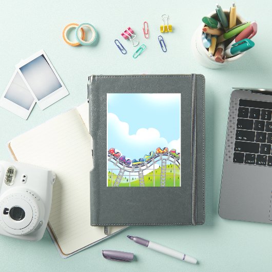 Rollercoaster Aufkleber (iPad Hülle)