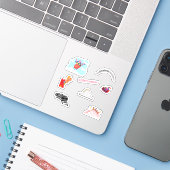 Rollercoaster-Aufkleber Aufkleber (Laptop mit iPhone)