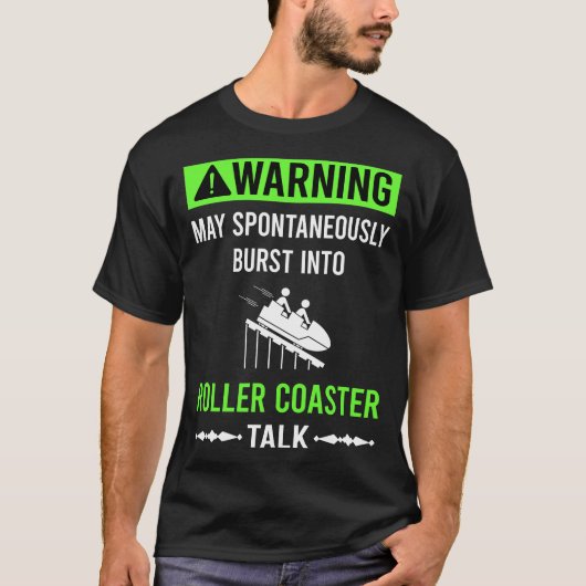 Rollercoaster für den Untersetzer der grünen Warnw T-Shirt (Vorderseite)