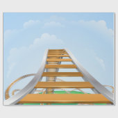 Rollercoaster Geschenkpapier (Flach)