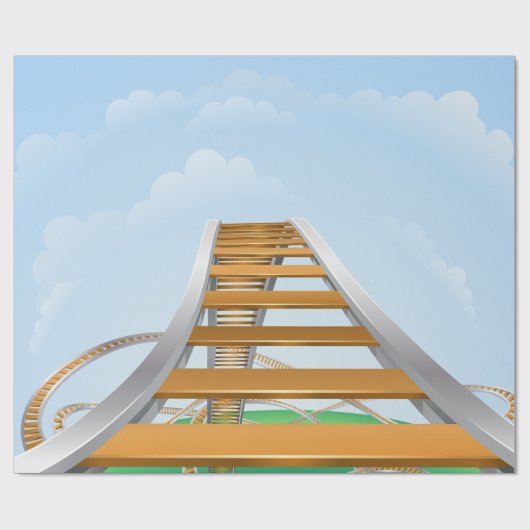 Rollercoaster Geschenkpapier (Flach)