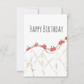 Rollercoaster Hand Drawing Geburtstag Karte (Vorderseite)