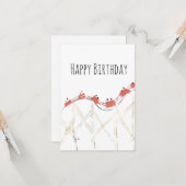 Rollercoaster Hand Drawing Geburtstag Karte (Vorderseite/Rückseite Beispiel)