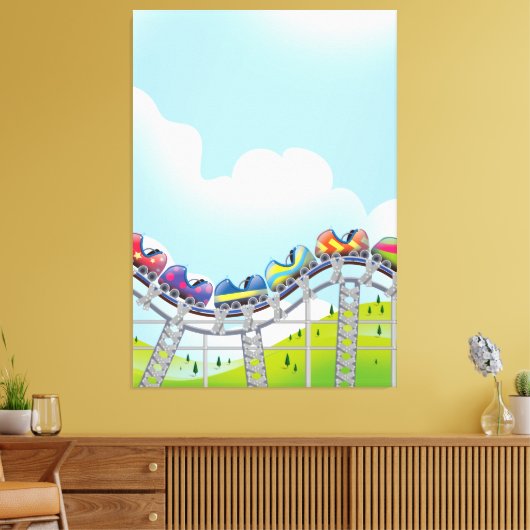 Rollercoaster Leinwanddruck (Insitu (Wohnzimmer))
