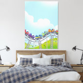 Rollercoaster Leinwanddruck (Insitu (Schlafzimmer))