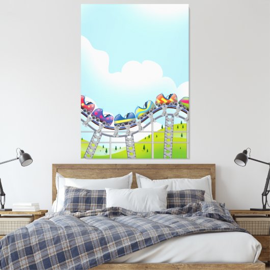 Rollercoaster Leinwanddruck (Insitu (Schlafzimmer))