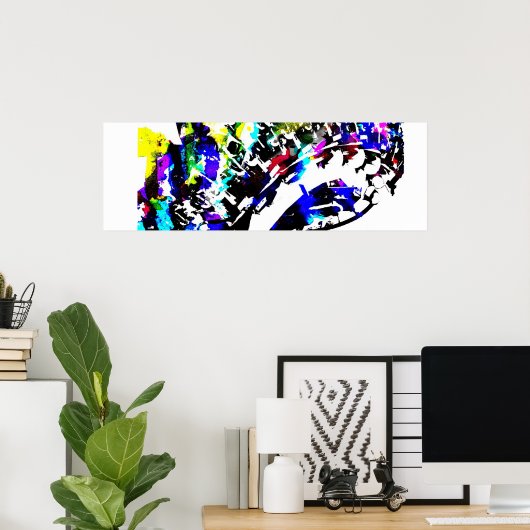 ROLLERCOASTER MULTICOLOR POSTER (Heimbüro)