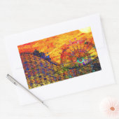 Rollercoaster Rechteckiger Aufkleber (Umschlag)