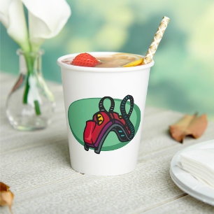 Rollercoaster Theme Park Ride Pappbecher