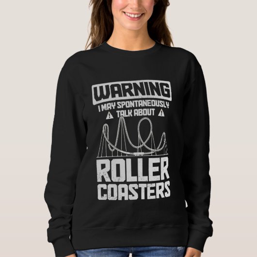Rollercoaster Vergnügungspark Funny Roller Unterse Sweatshirt (Vorderseite)