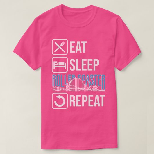 Rollercoaster Vergnügungspark Geschenk Fahne T-Shirt (Design vorne)