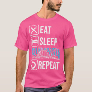 Rollercoaster Vergnügungspark Geschenk Fahne T-Shirt
