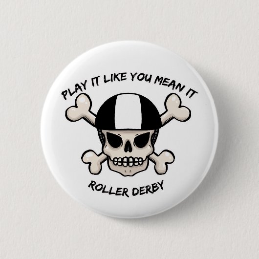 Rollerderby Spiel mag es Sie gemein es Button (Vorderseite)