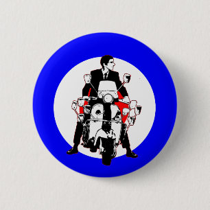 Rollerfahrer ins Ziel Button