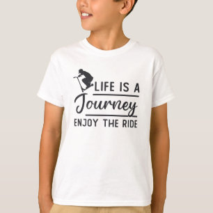 Rollerfahrer Leben Ist Eine Reise Escooter Lustig T-Shirt