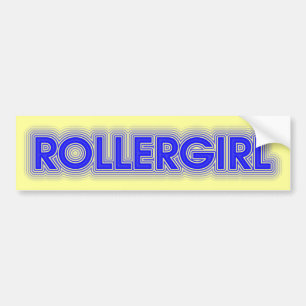 rollergirl autoaufkleber