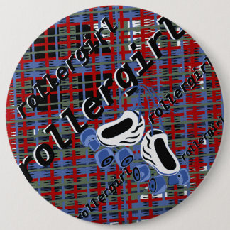 rollergirl karierter Angriff Button