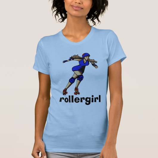 Rollergirl T-Stück T-Shirt (Vorderseite)