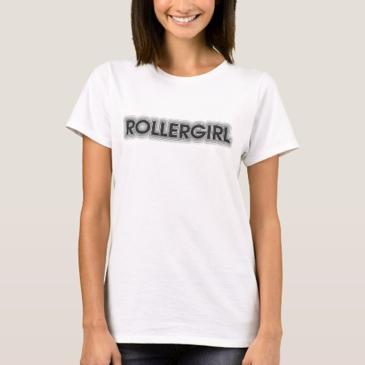 Rollergirl T-Stück T-Shirt (Vorderseite)
