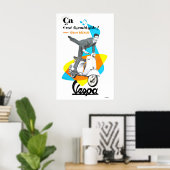 Rollerplakat Motorroller Kunst Retro-Druck Poster (Heimbüro)