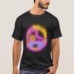 Rollers Quad Skate Lights Quad Skaten Fanatic T-Shirt