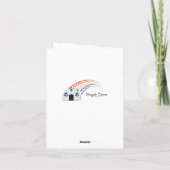 Rollerskate Dank für das Kommen des Party und des Dankeskarte (Rückseite)