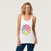rollerskate Regenbogenkreis Tank Top (Vorderseite Vollansicht)