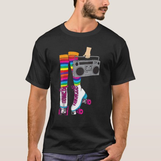 Rollerskates 80er Roller Disco Skatin T-Shirt (Vorderseite)