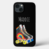 Rollerskates Retroart der achtziger Jahre Case-Mate iPhone Hülle (Rückseite)