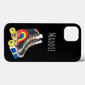 Rollerskates Retroart der achtziger Jahre Case-Mate iPhone Hülle (Rückseite (Horizontal))