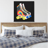 Rollerskates Retroart der achtziger Jahre Leinwanddruck (Insitu (Schlafzimmer))