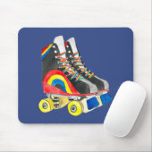 Rollerskates Retroart der achtziger Jahre Mousepad (Mit Mouse)